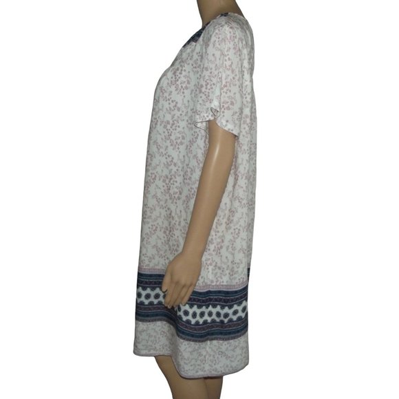 Old Navy Dress XL Short Sleeve Shift floral print v-neck boho peasant Summer - Picture 6 of 10